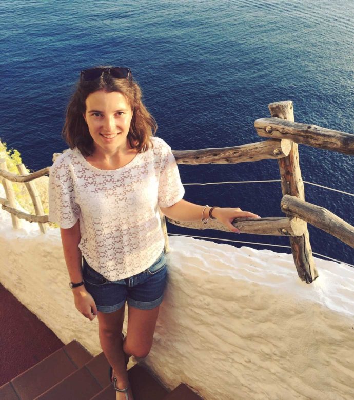 Me in Menorca. Introducing me post for the travelling triplet blog