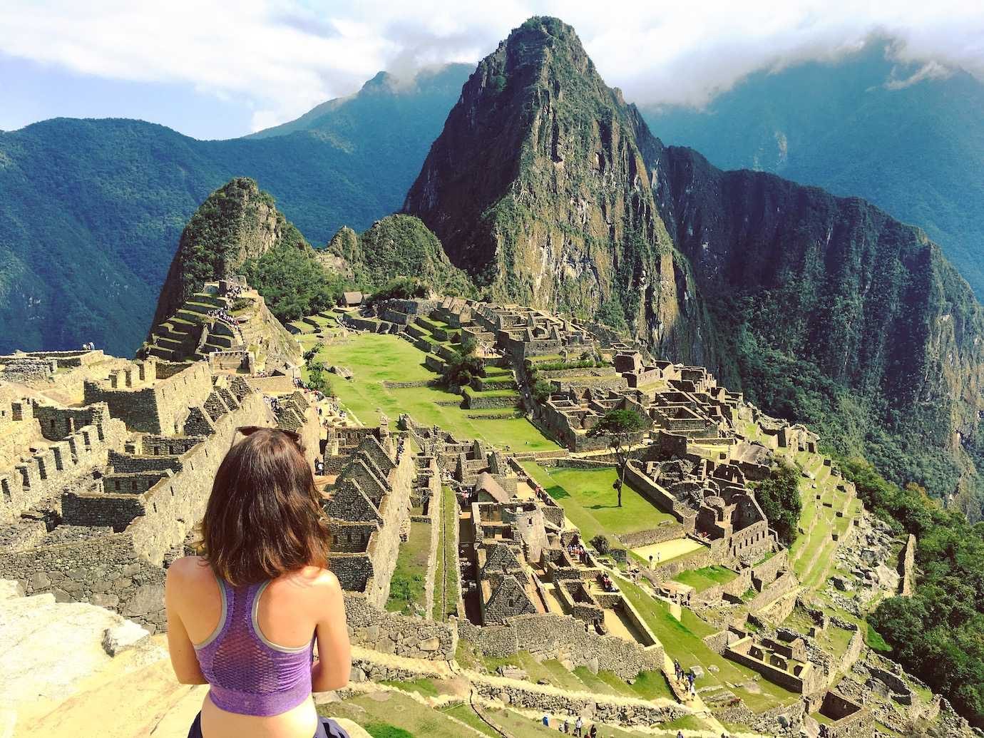 Me from behind at Machu Picchu. Salkantay trek day 5.