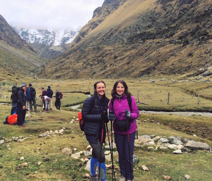 Salkantay trek day 2. Me and Rachel