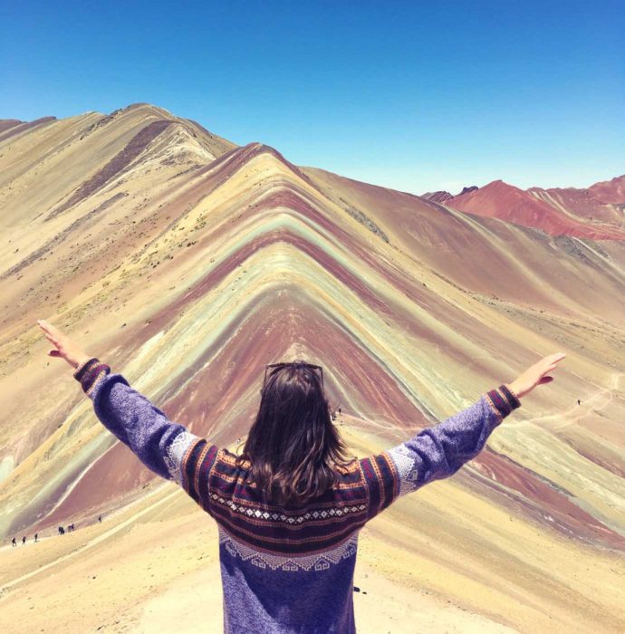 Rainbow Mountain hike. Me at the summit.