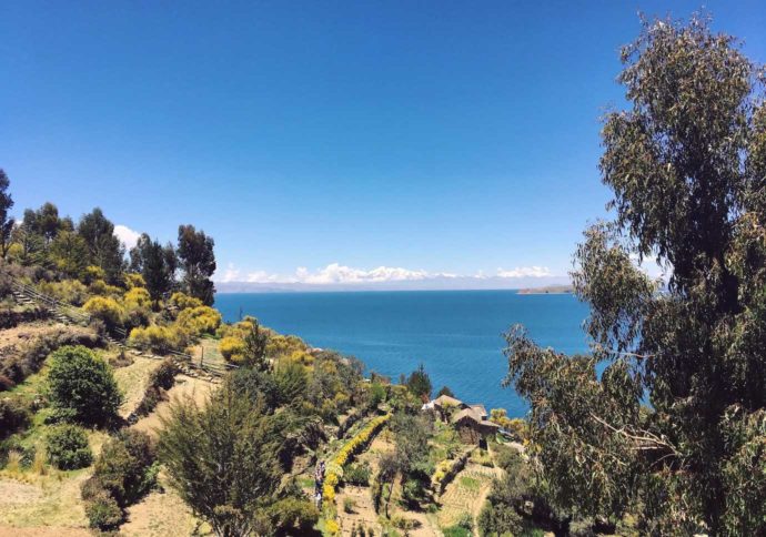 Overview of lake Titicaca. Isla del sol views