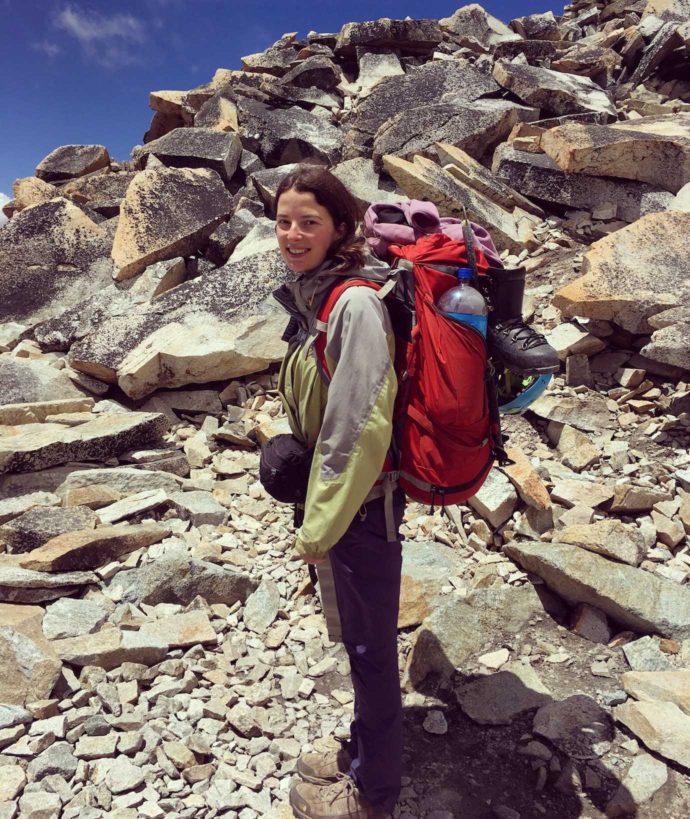 Climbing Huayna Potosi. Day 2 me with my heavy rucksack