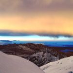 Climbing Huayna Potosi. Day 3 sunrise and mountains