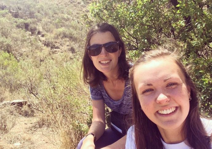 Are Potosi and Sucre worth the visit? me and Rachel at the seven waterfalls