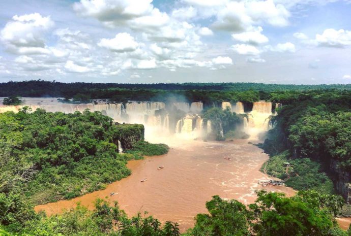 The Iguazu Falls - Visiting both sides. Brazilian side iguazu falls at a distance