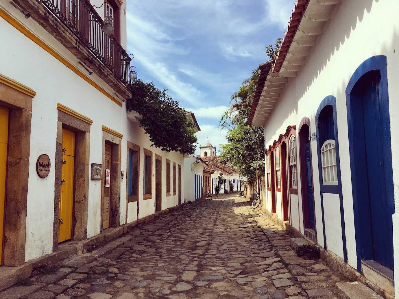 A short stay in Paraty. Historic colonial centre cobbled streets