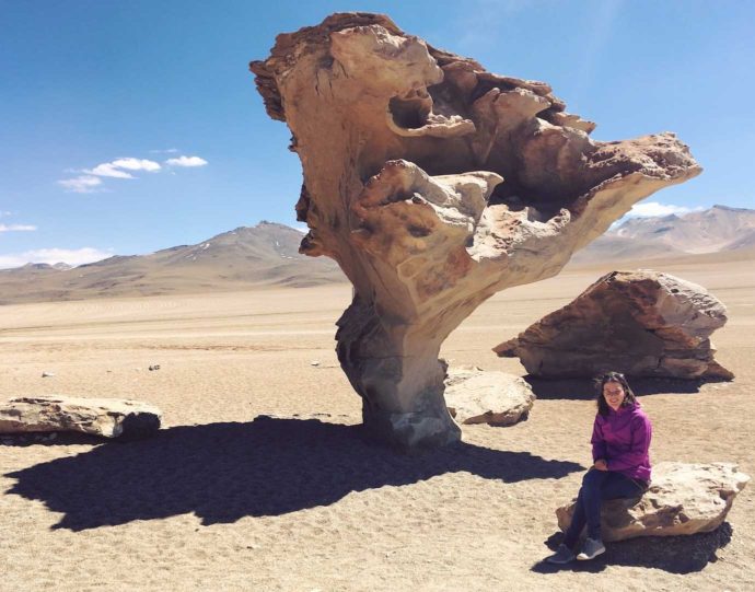 3 day salt flat tour. Arbol de piedra and me day 2