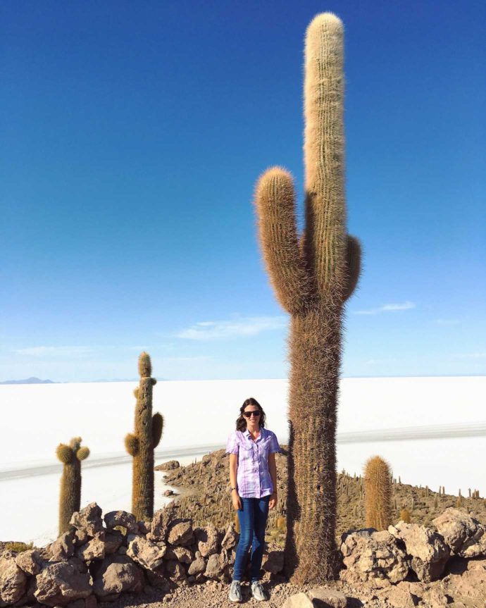 3 day salt flat tour. Incahuasi island. me and tall cacti