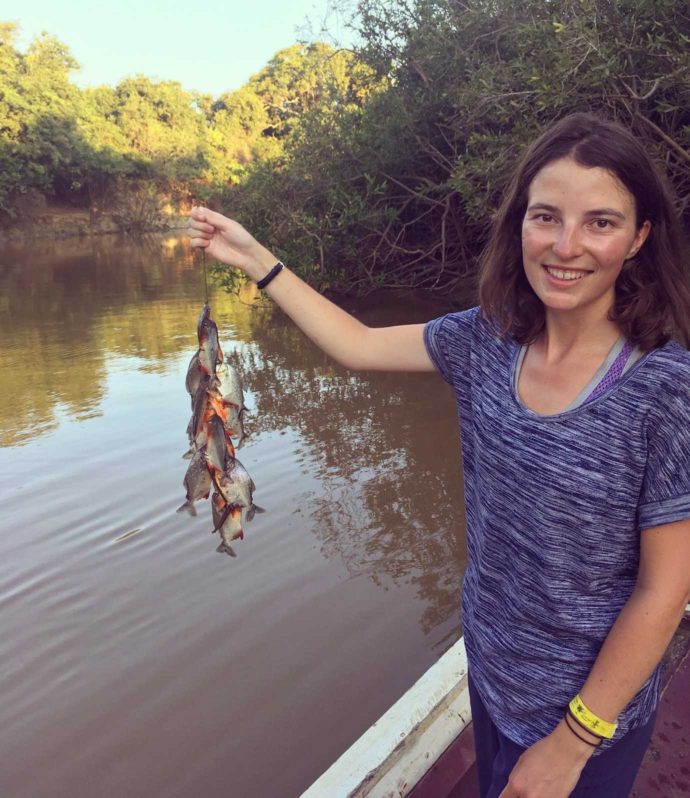 4 days Amazon jungle and pampas tour. Me with our piranha catch