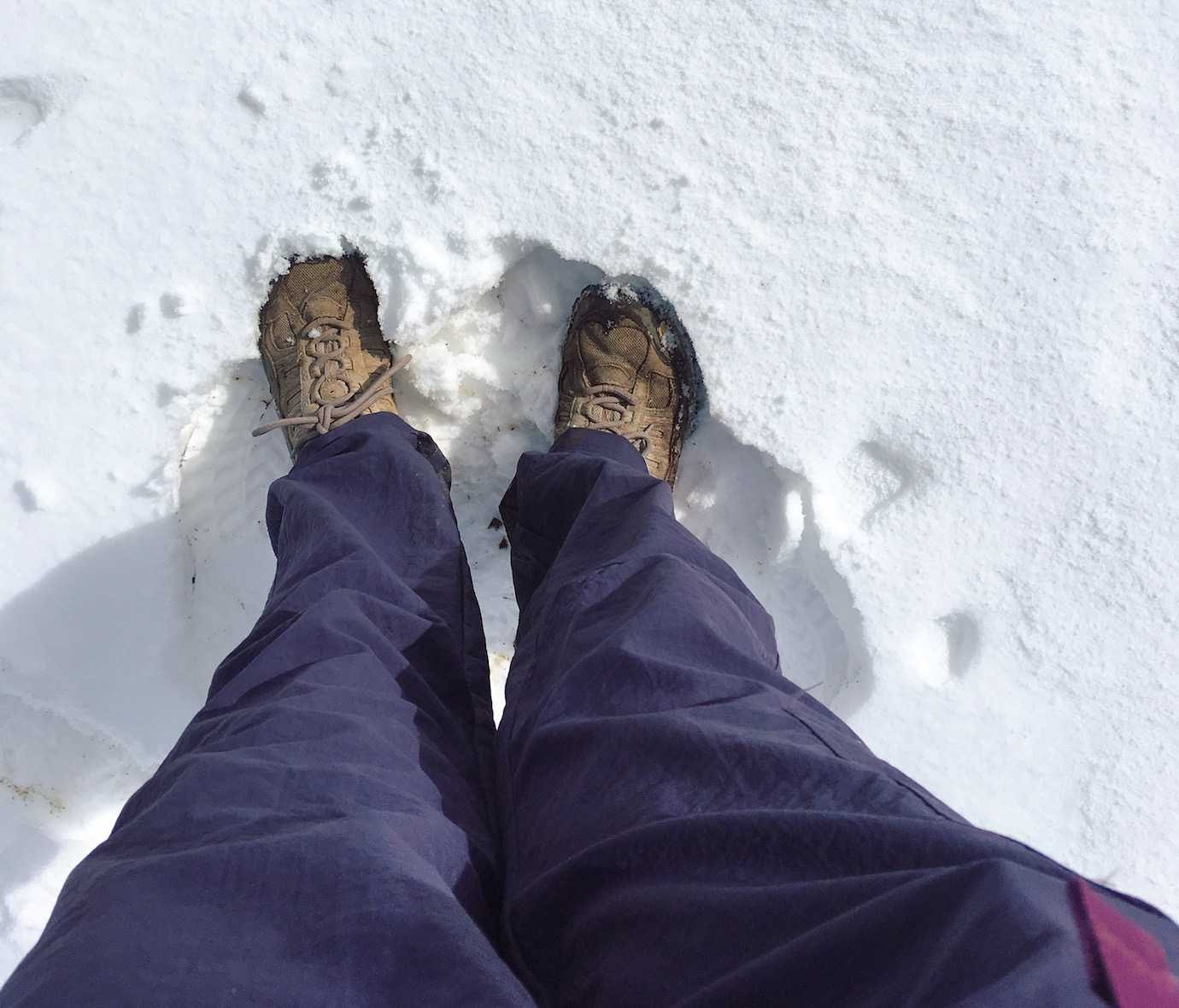 walking in boots cerro guanaco