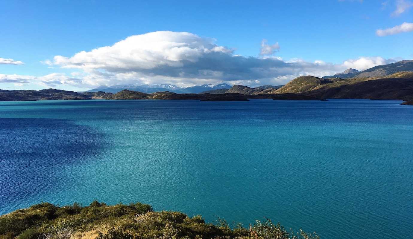 blue lake Torres del Paine W trek