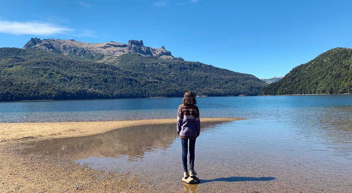 me on 7 lakes drive Bariloche lunch break