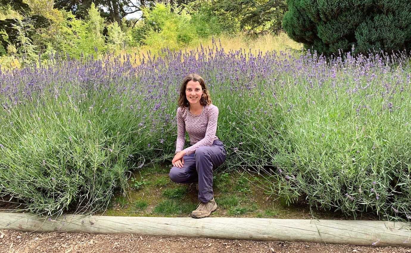 me and lavender at patagonia brewery circuito chico Bariloche