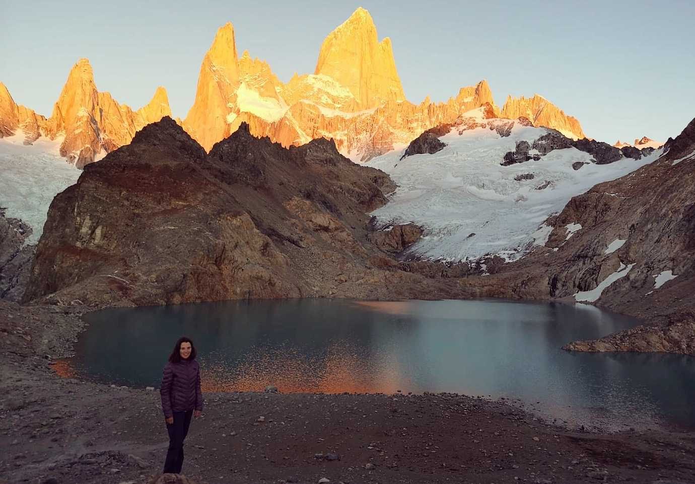 me at fitz roy at sunrise el Chalten