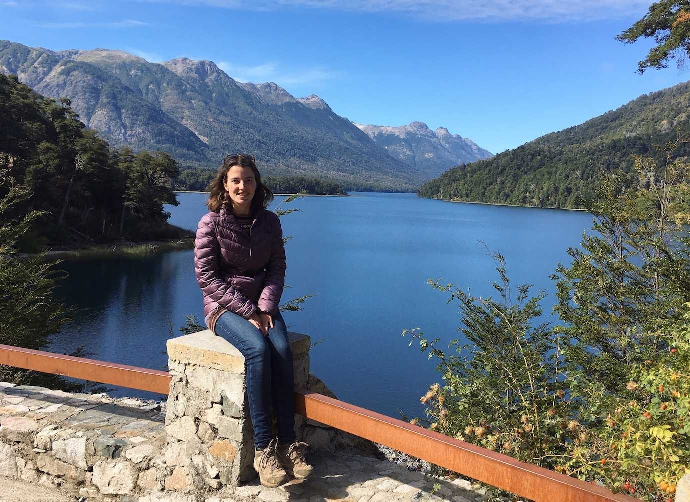 7 lakes drive Bariloche me at lake correntoso