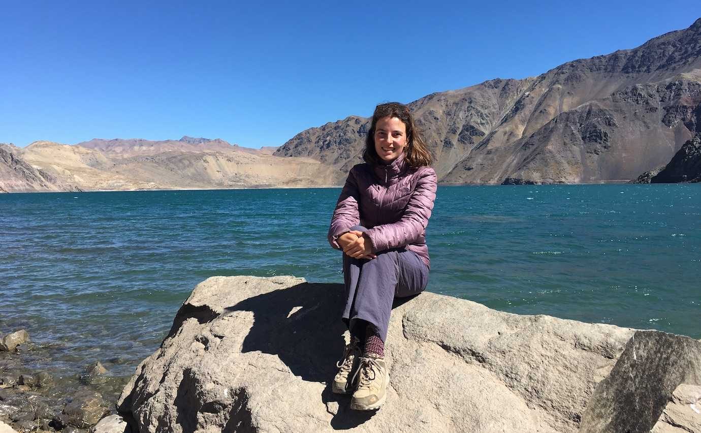 me at embalse el yeso santiago