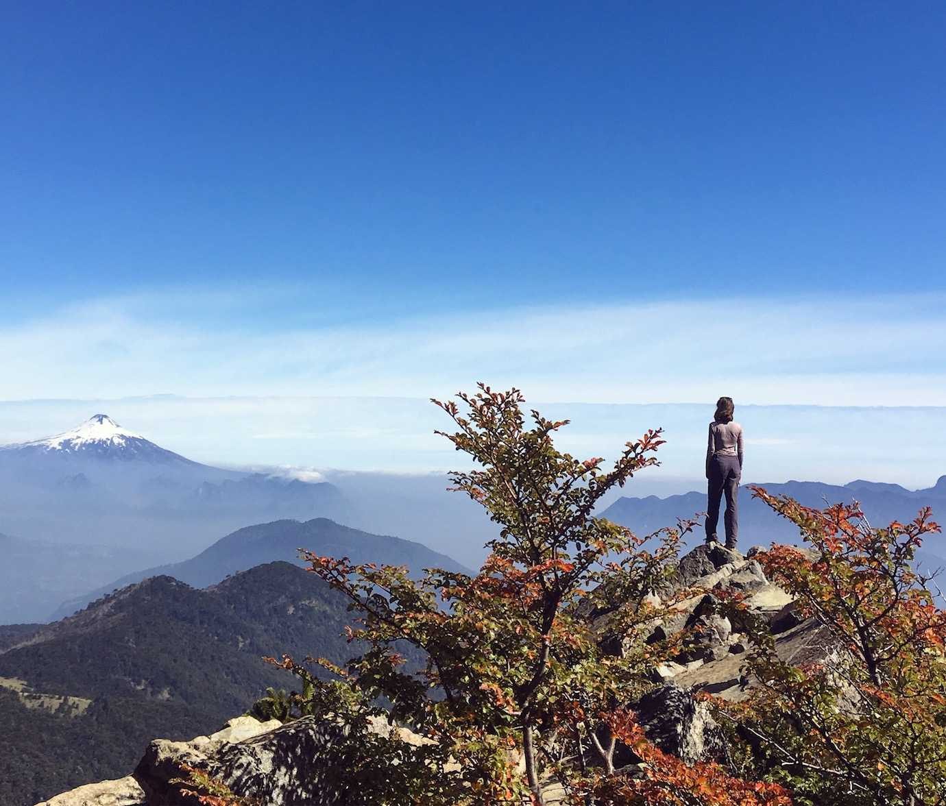 volcano views and me pucon san Sebastian hike