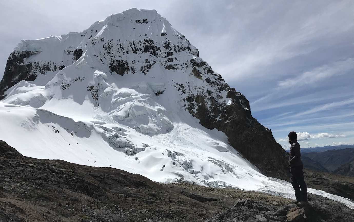 huayhuash day 4 me snowcapped mountain