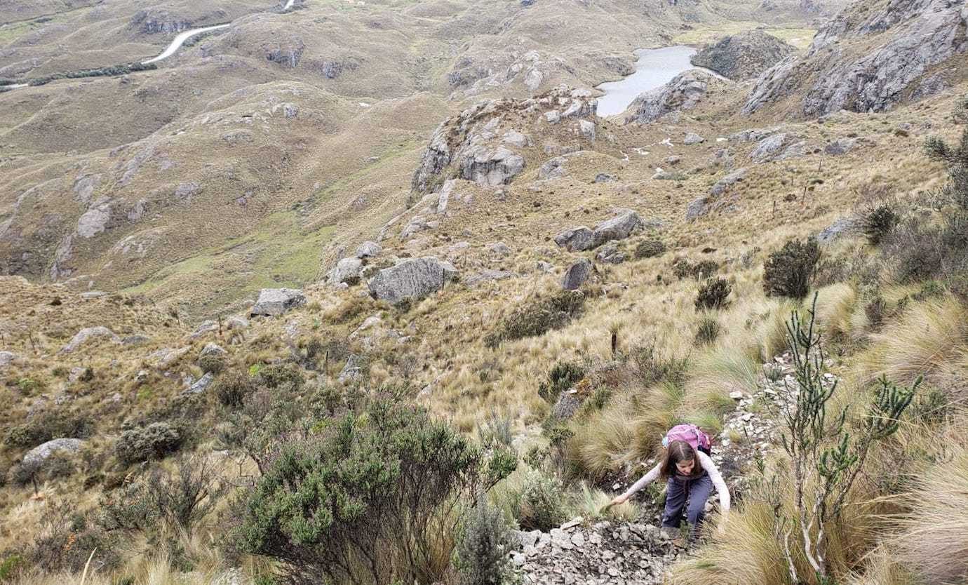 me climbing trail cajas national park cuenca