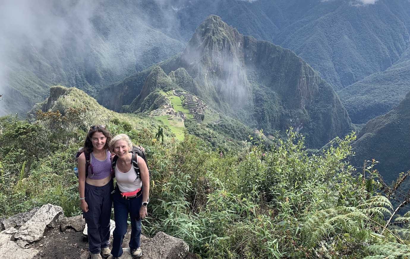 me mum machu picchu from above