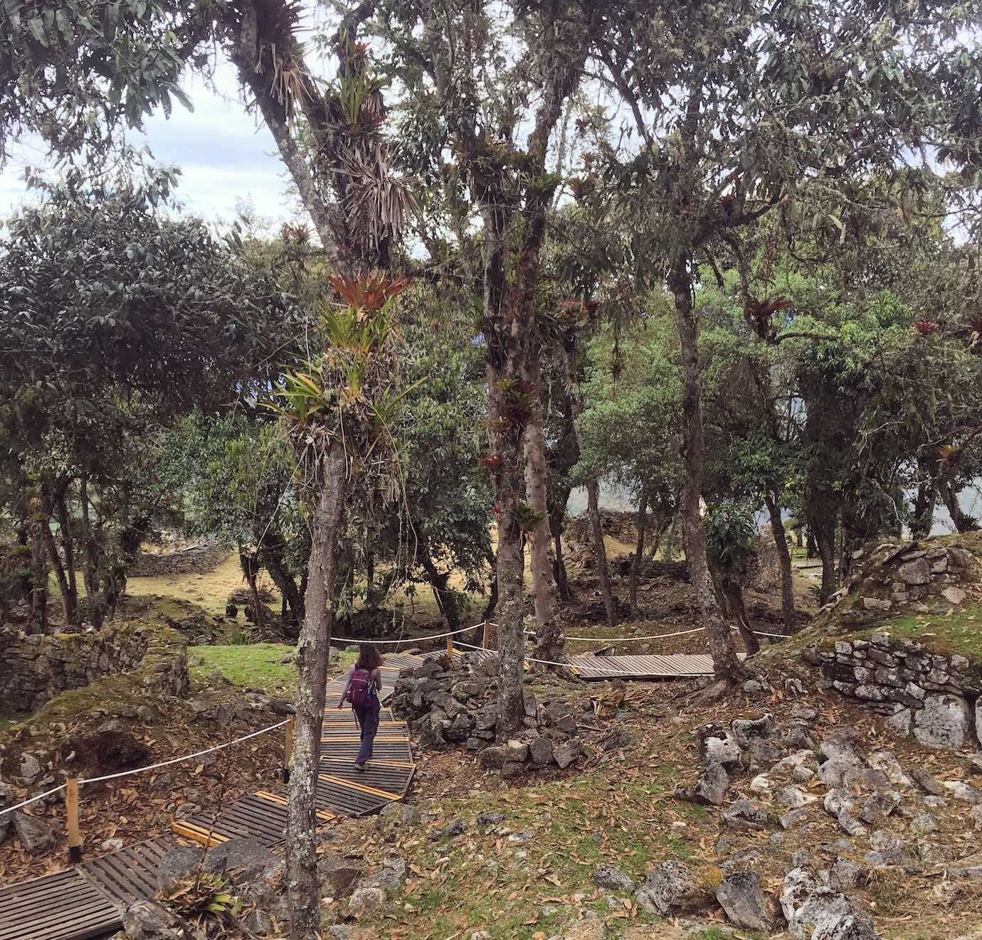 me walking through kuelap ruins chachapoyas