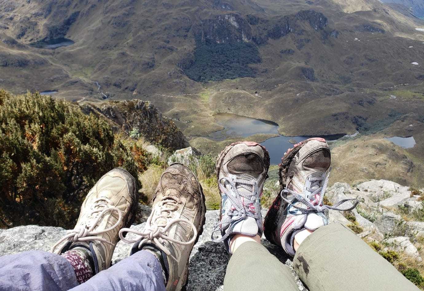 muddy shoes cajas national park cuenca