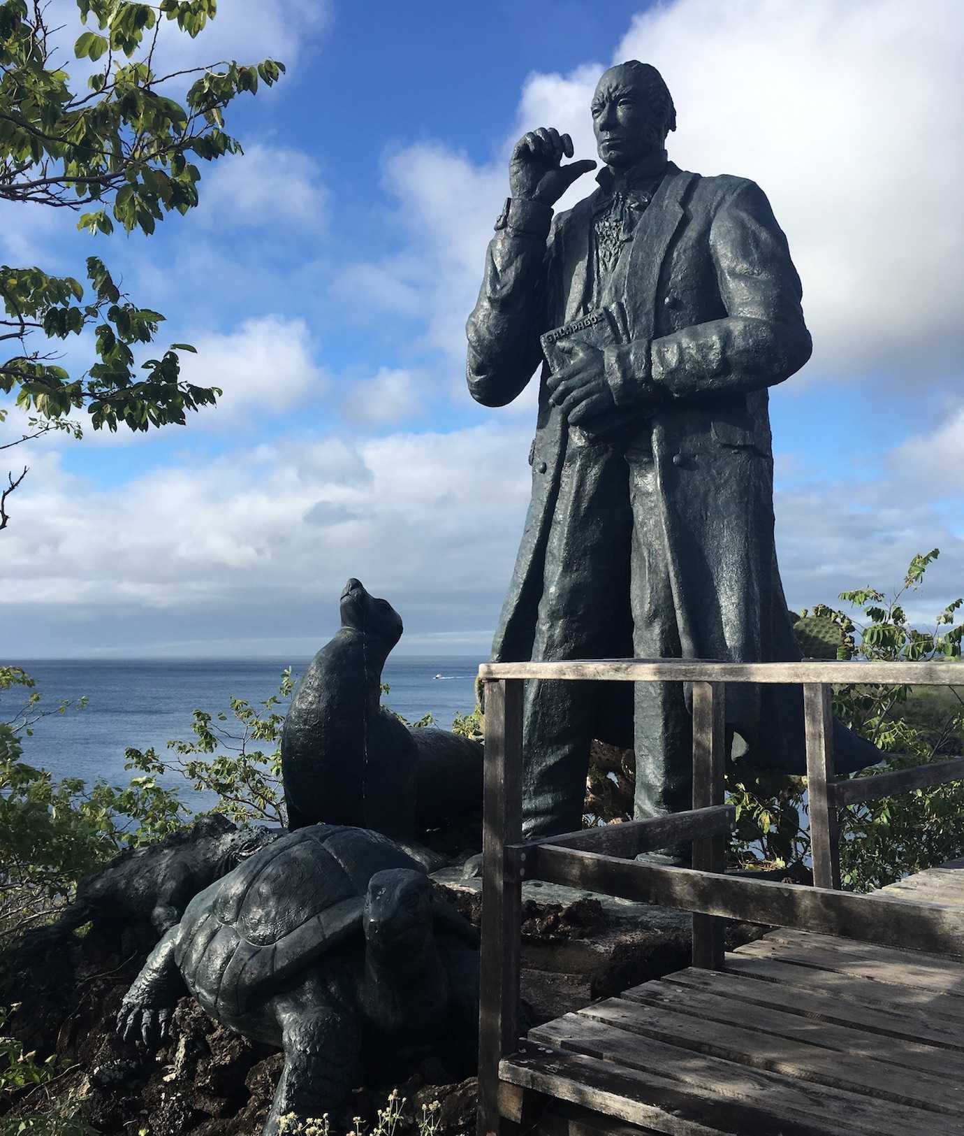 charles darwin statue san cristobal