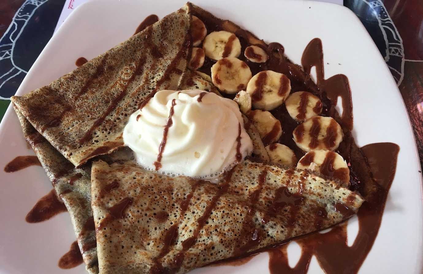 chocolate banana crepe arte cafe Baños