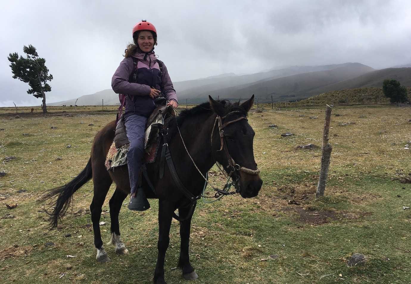 me on horse horseriding secret garden cotopaxi