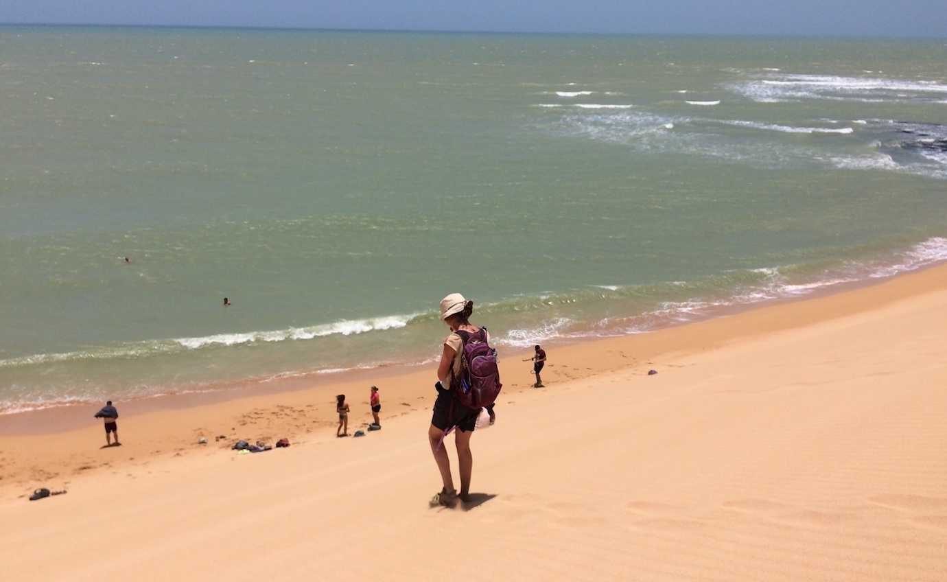 me walking down taroa dunes punta gallinas