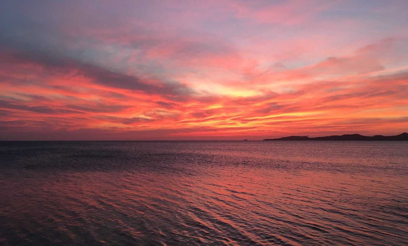 red sunset cabo de la vela