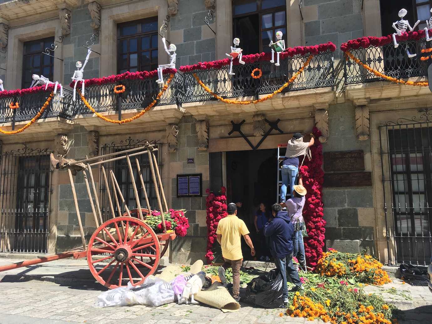 day of dead decoration prep oaxaca