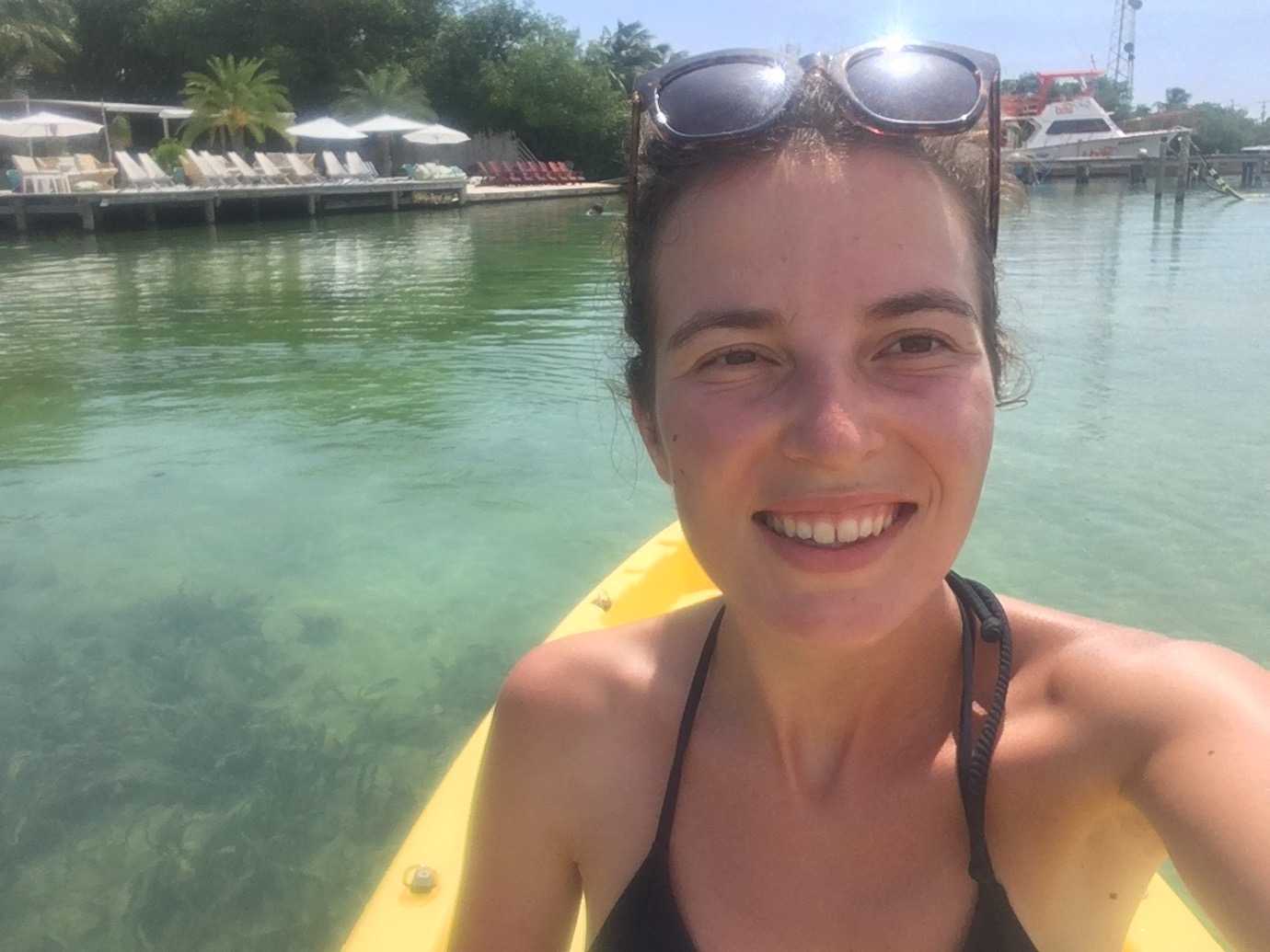 kayak selfie caye caulker