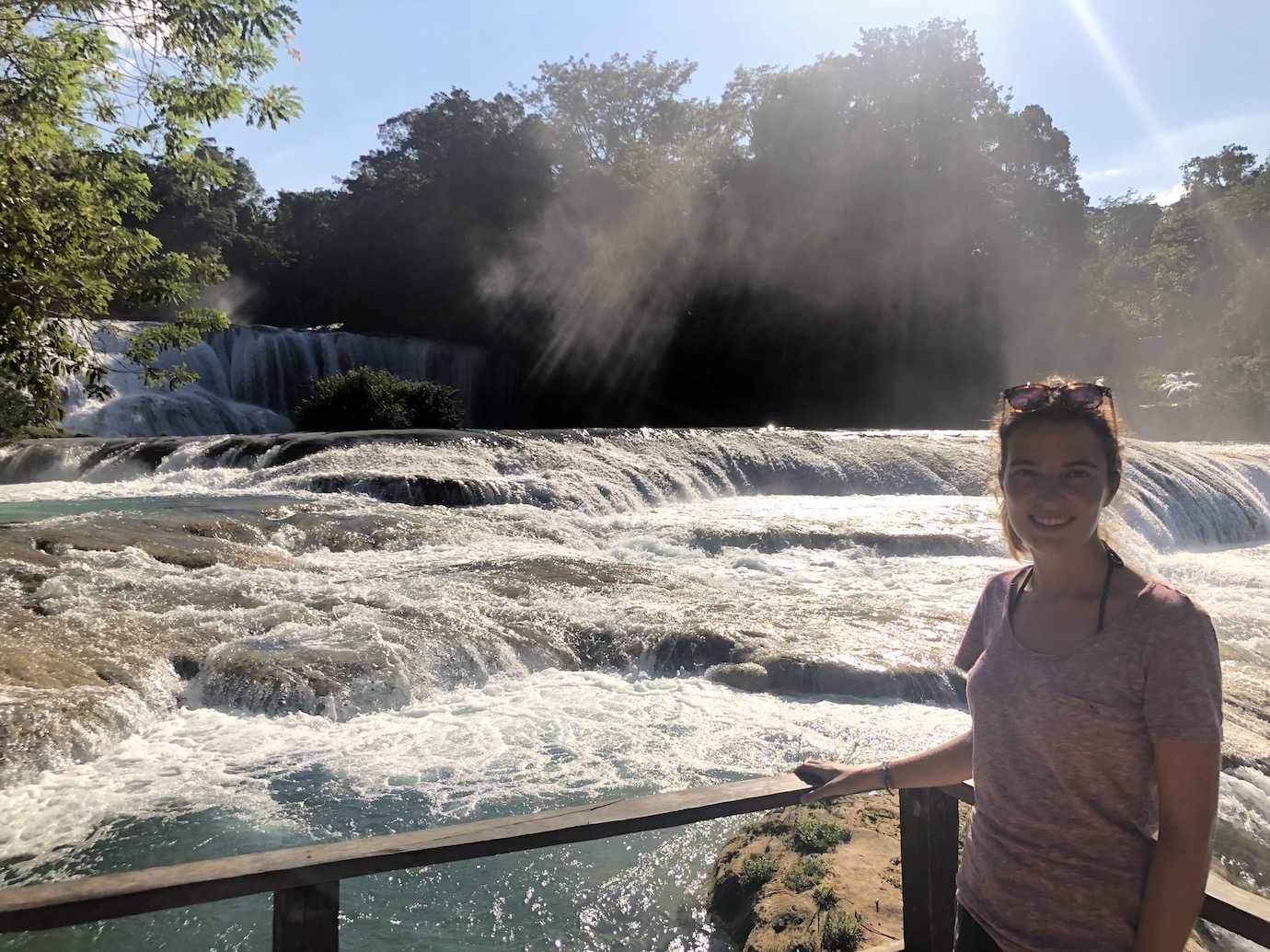 me agua azul waterfall palenque