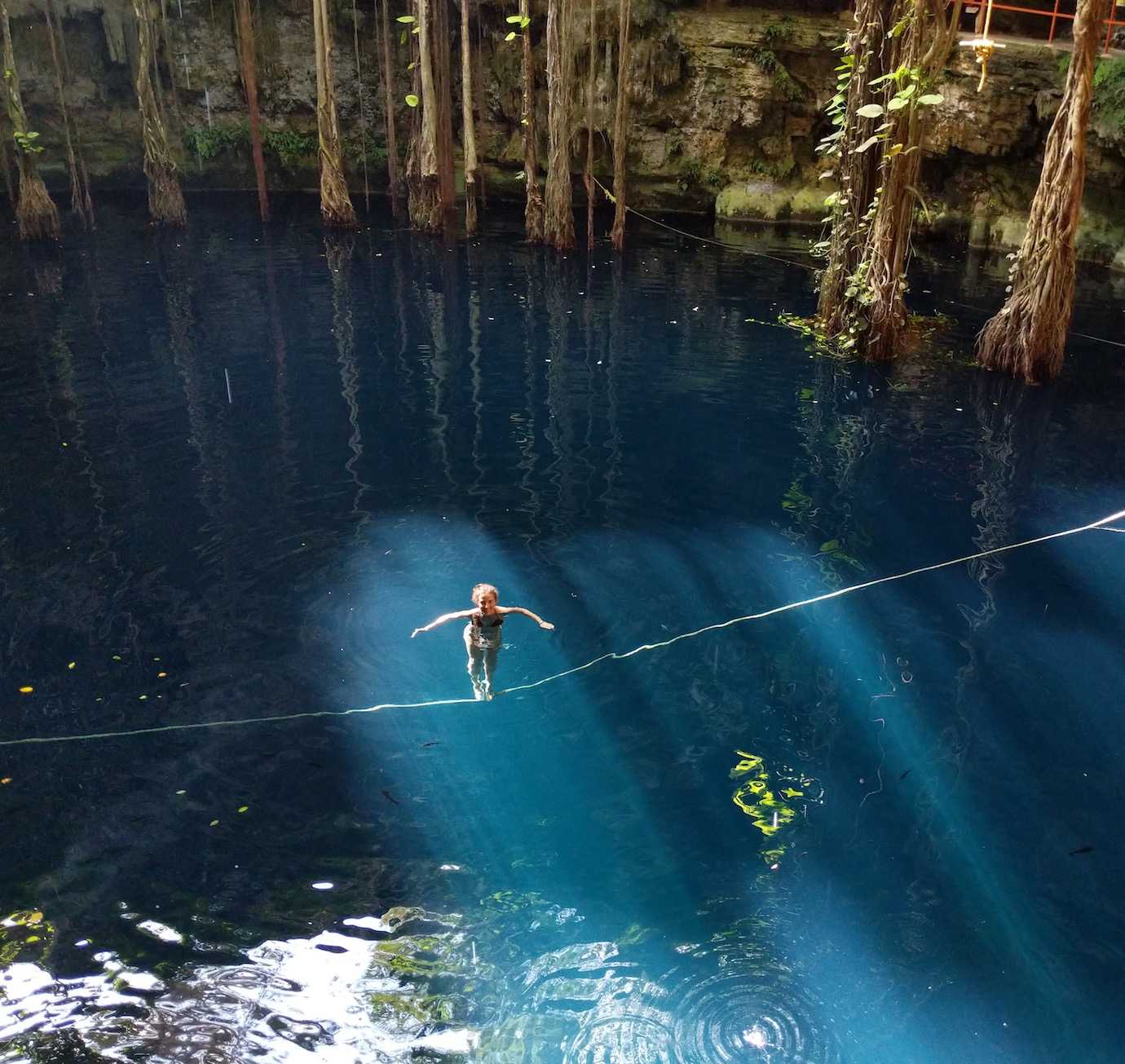 me swimming cenote oxman valladolid